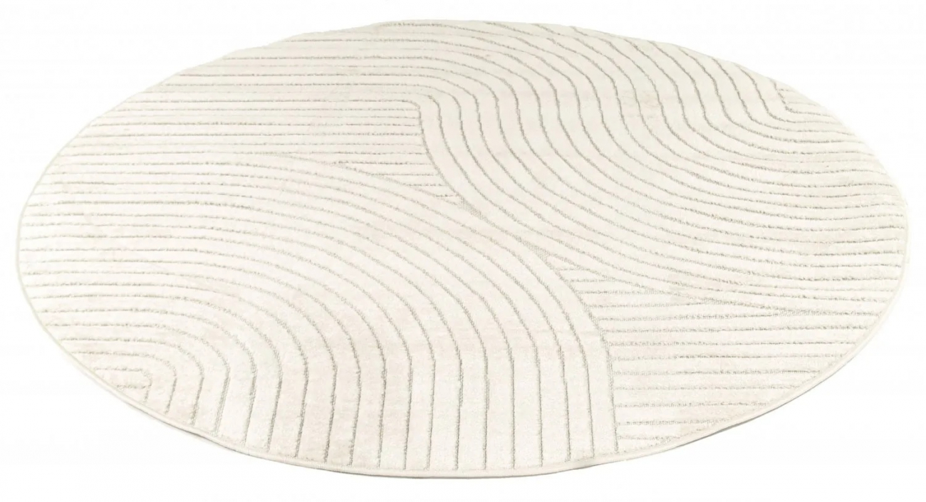 Okrągły dywan 'Devon' 280cm - Kremowy
