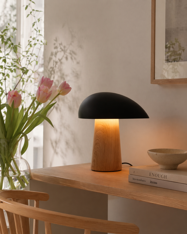 Lampa 'Karlskrona' - Naturalny/Czarny
