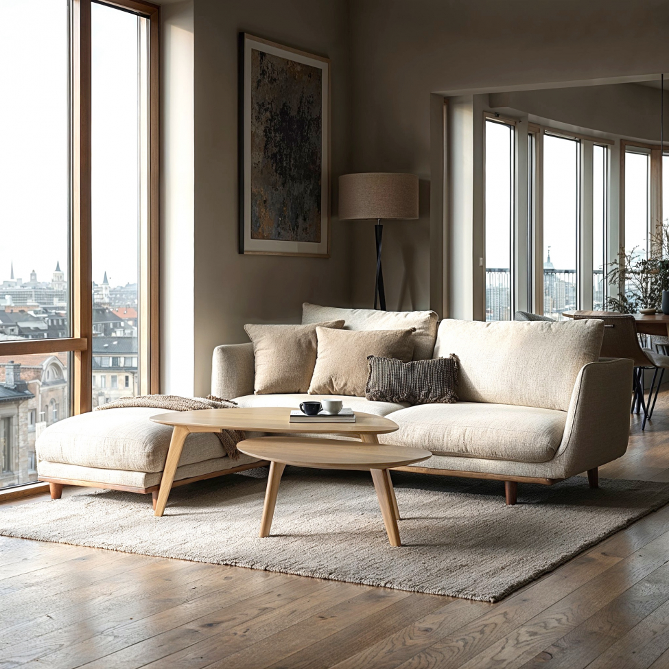 Stolik kawowy 'Nagano' 2 części - Dąb