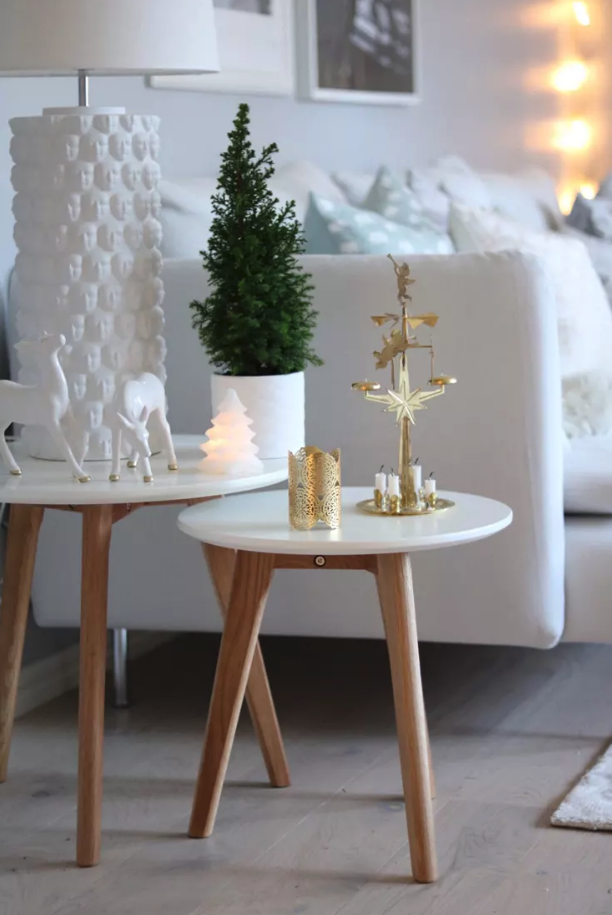 Stolik kawowy 'Lycke' 2 części - Biały