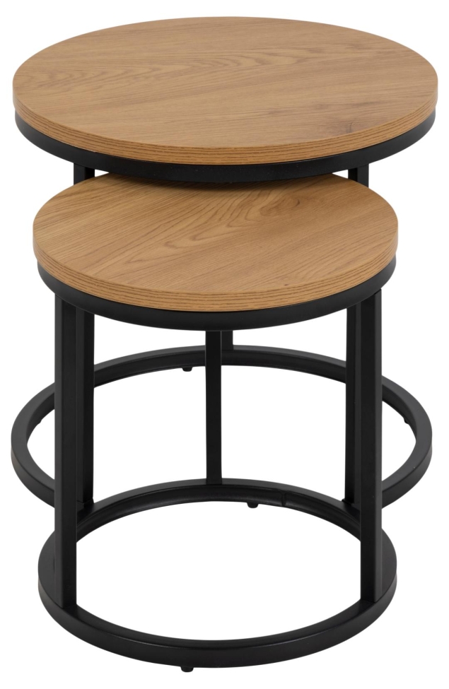 Stolik kawowy 'Spiro' - Naturalny/Czarny