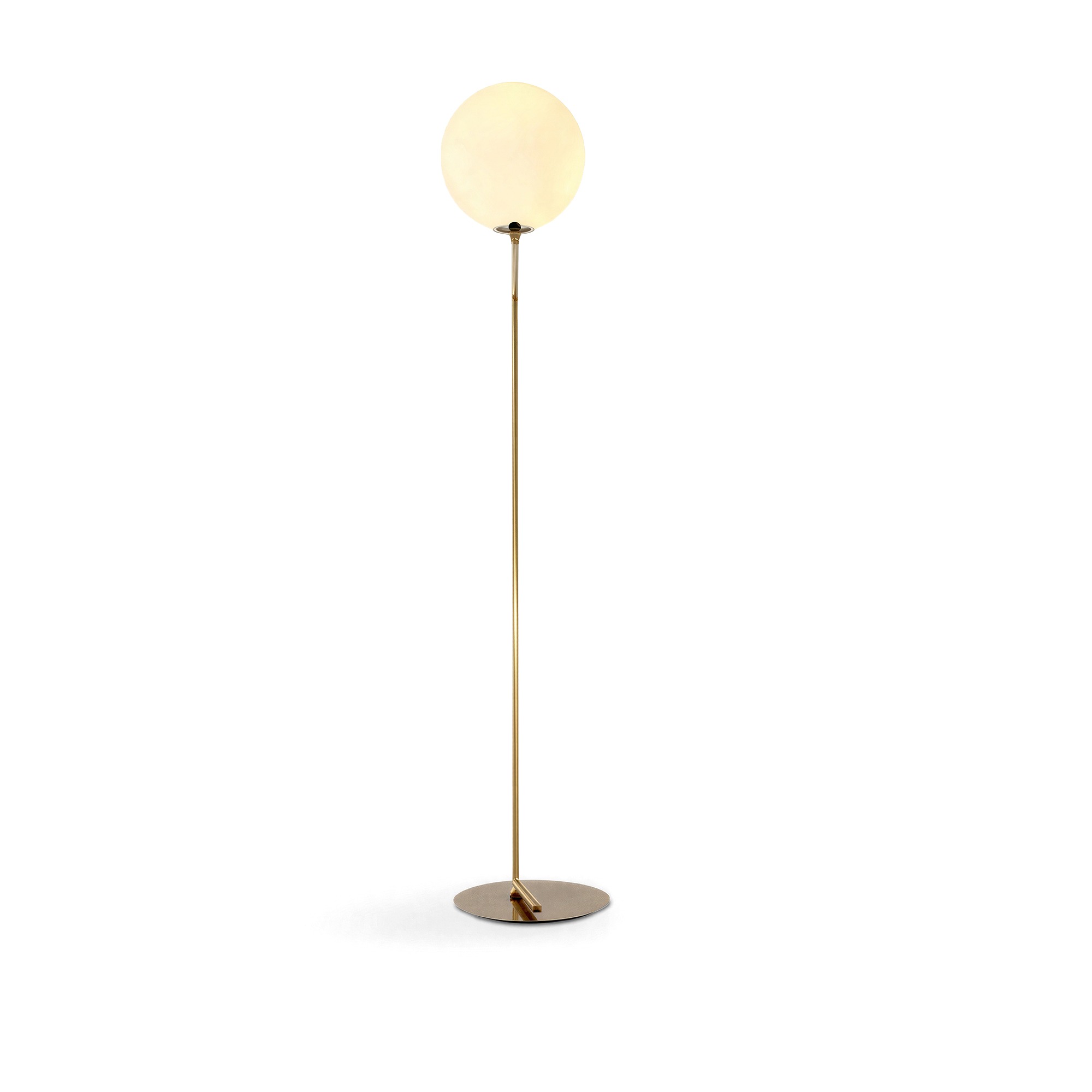 Lampa podłogowa 'Creme Satin' - Mosiądz