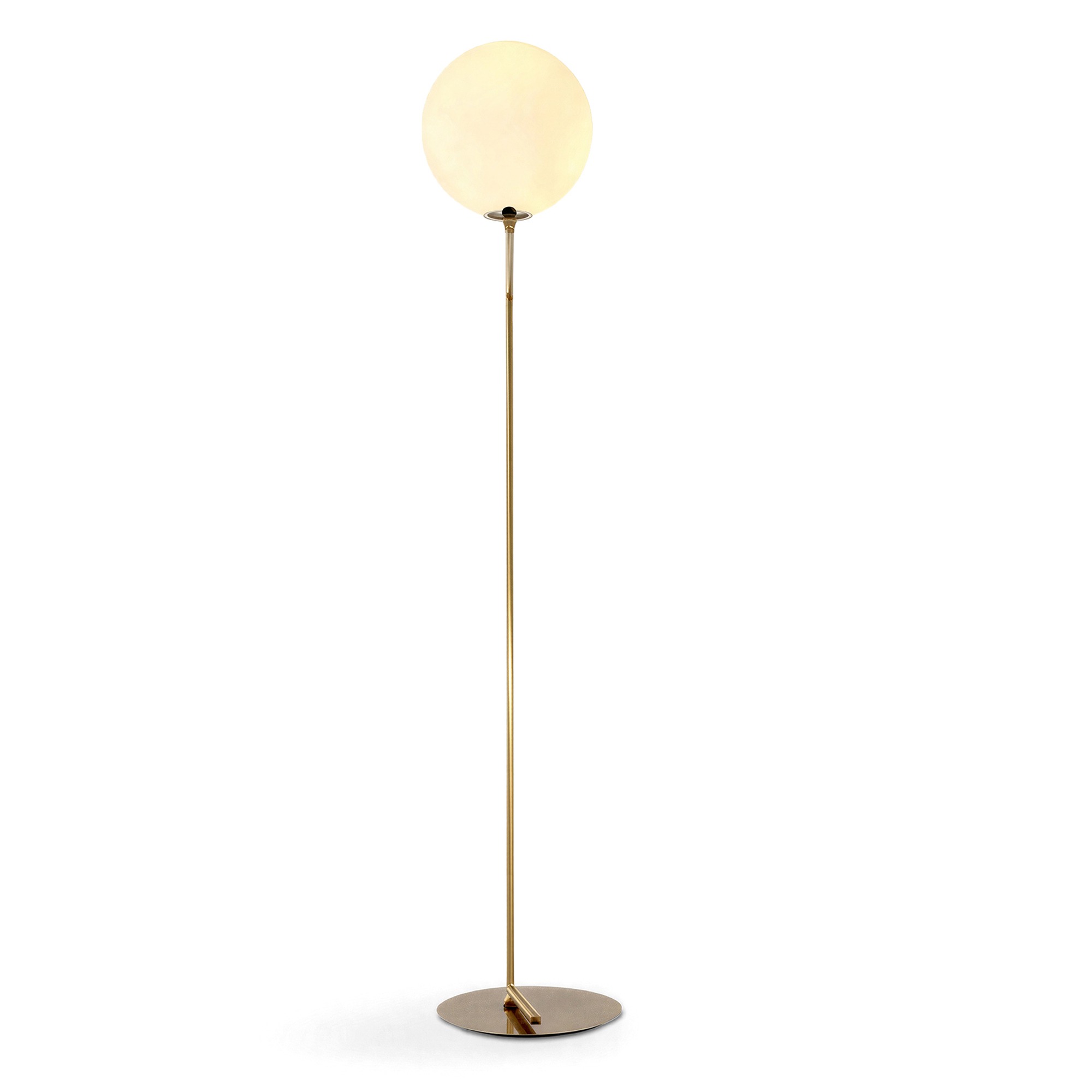 Lampa podłogowa 'Creme Satin' - Mosiądz