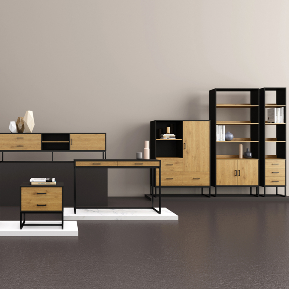 Szafa 'Amster' - Dąb/Czarny