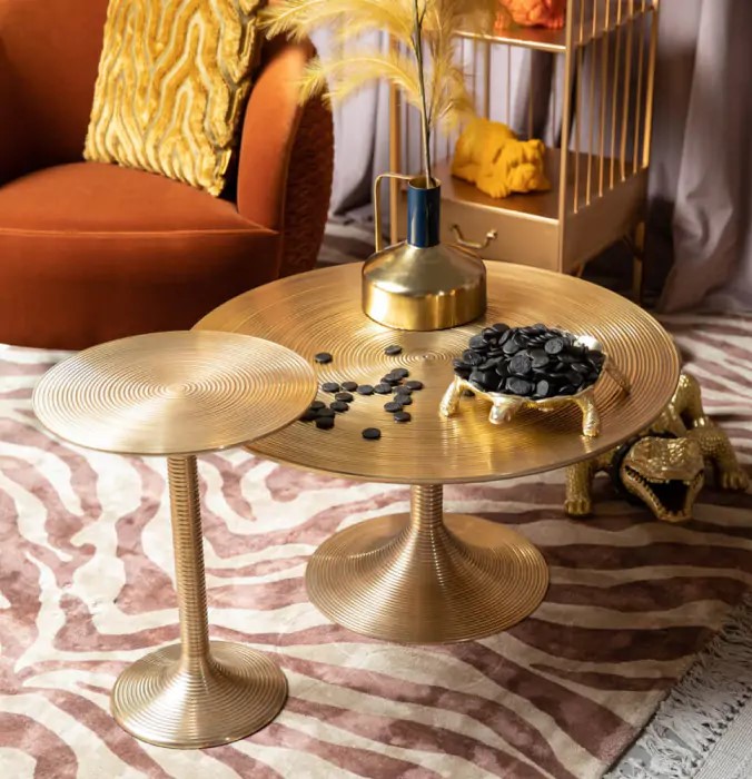 Stolik kawowy 'Hypnotising' - Złoty