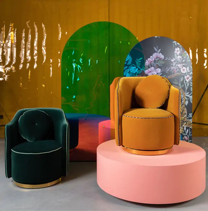 Fotel 'Sassy' - Żółty