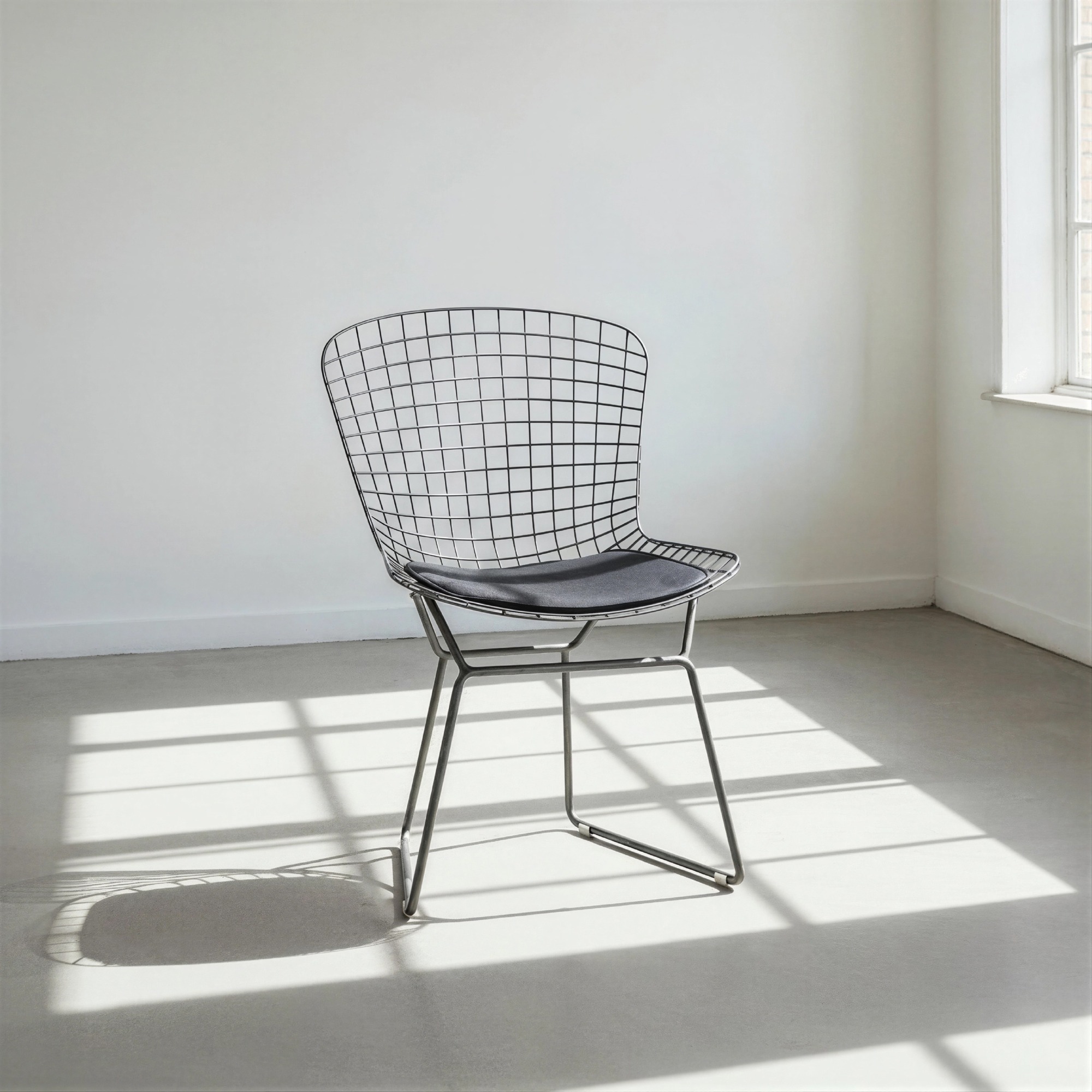 Krzesło 'Bertoia' - Srebrny/Szary