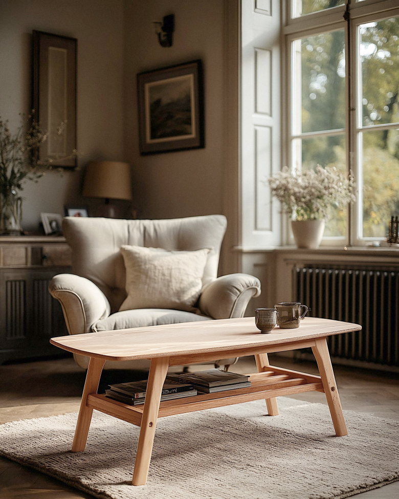 Stolik kawowy 'Créme' - Naturalny