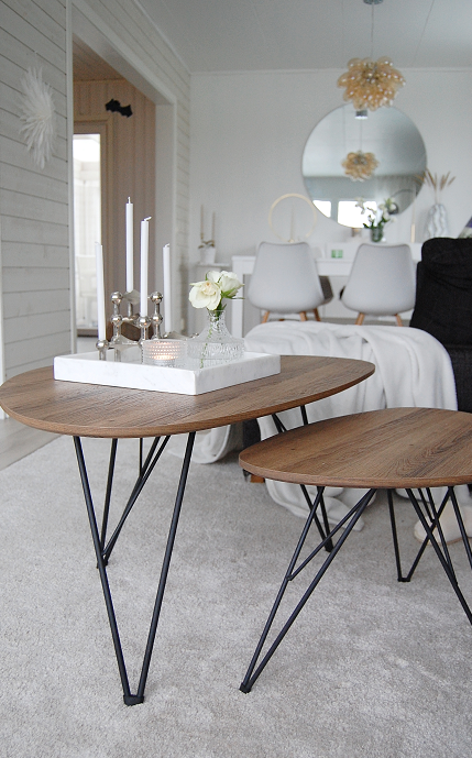 Stolik kawowy 'Twin' 2 części - Naturalny