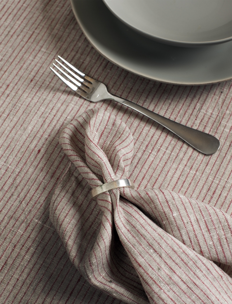 Serwetka 'Linus' 45x45 - Czerwony/Czarny