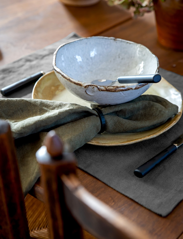 Pierścień serwetkowy 'Kiruna' 4-pak - Czarny