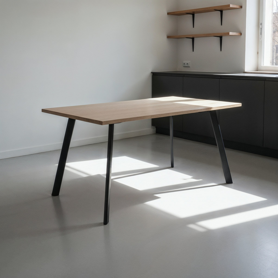 Stół jadalny 'Klassisk' 140x80cm - Czarny/Dąb