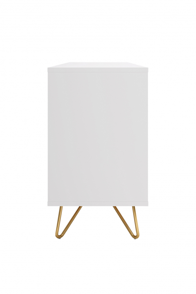 Szafka 'Elle' - Biała/Mosiądz