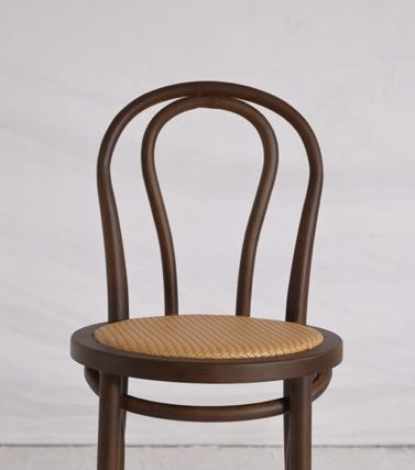 Hoker 'Bistro' - Orzech/Rattan