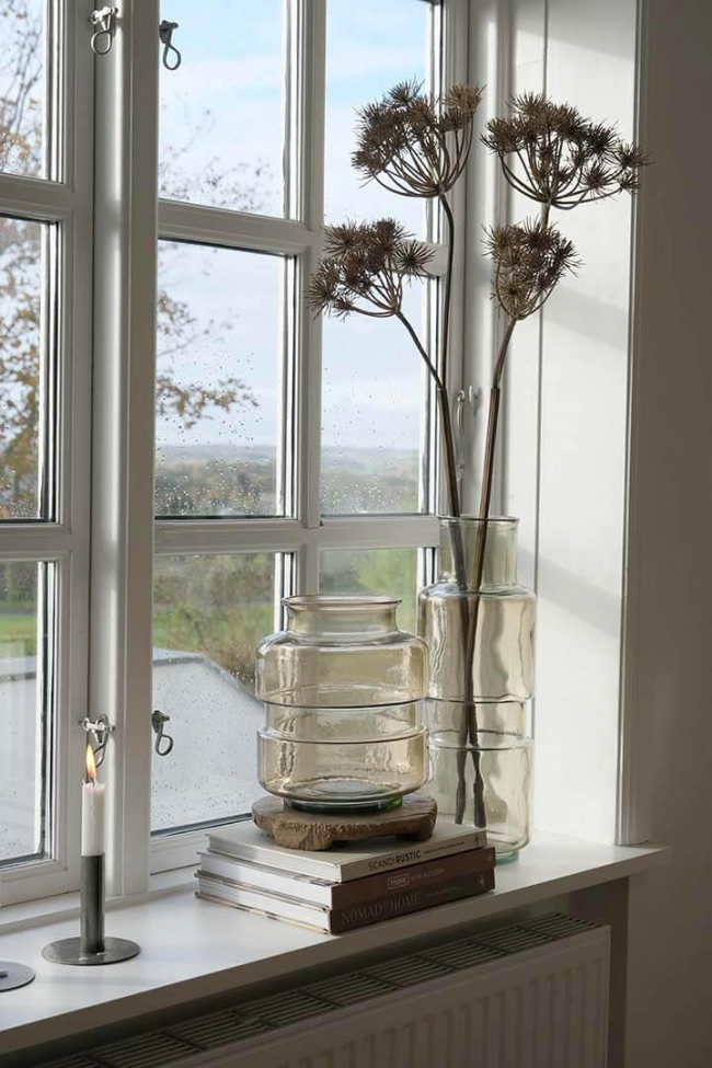 Wazon szklany 'Noel' - Beżowy