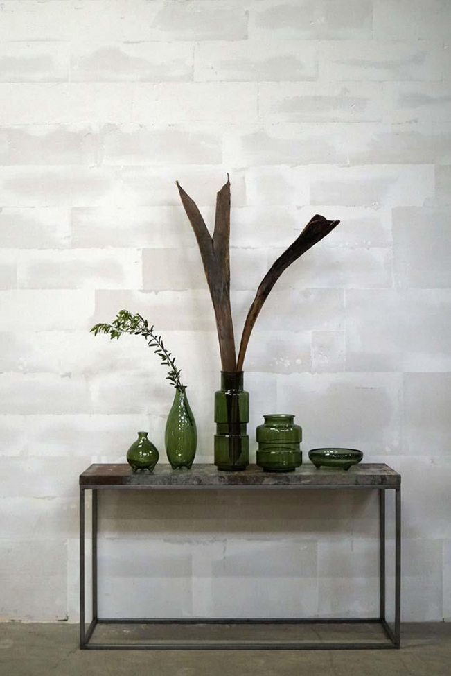 Wazon szklany 'Clooney' - Oliwkowy