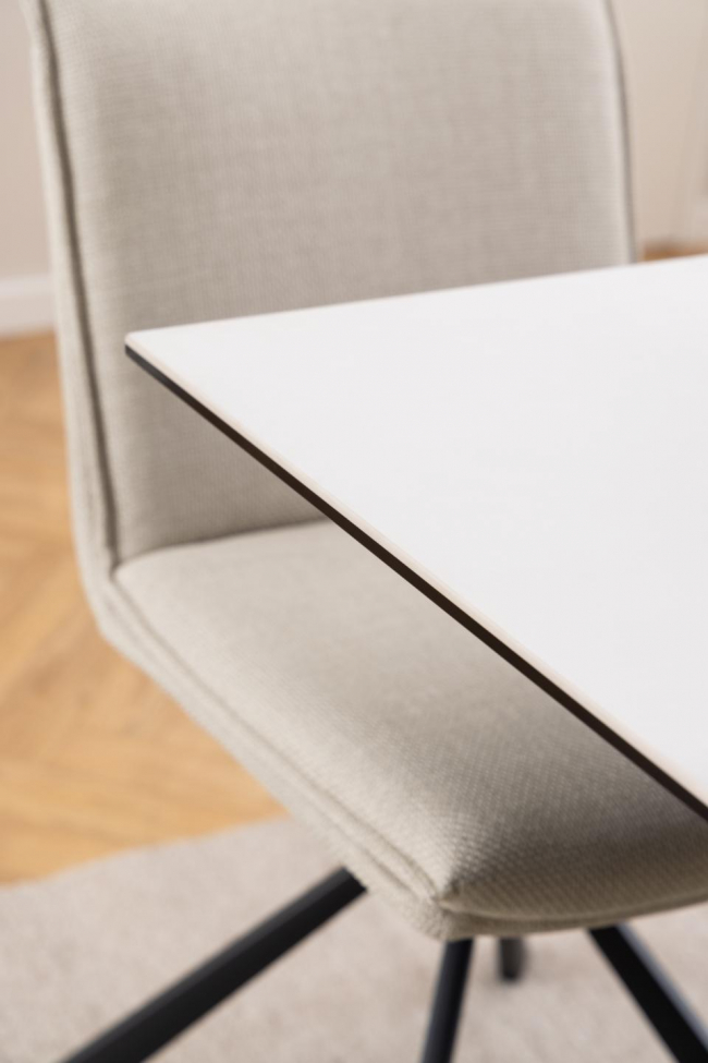 Stół 'Heaven' 135x80cm - Biały/Czarny