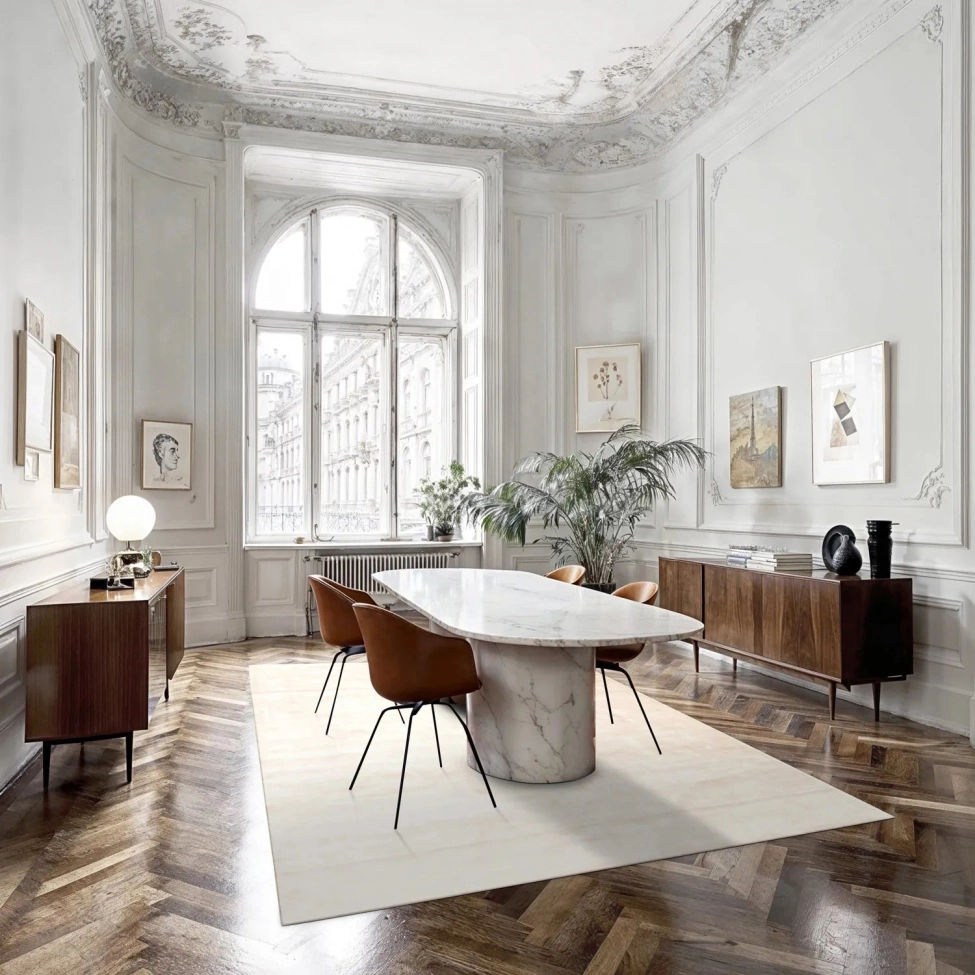 Dywan z wiskozy 'Jodhpur' - Jasnobeżowy