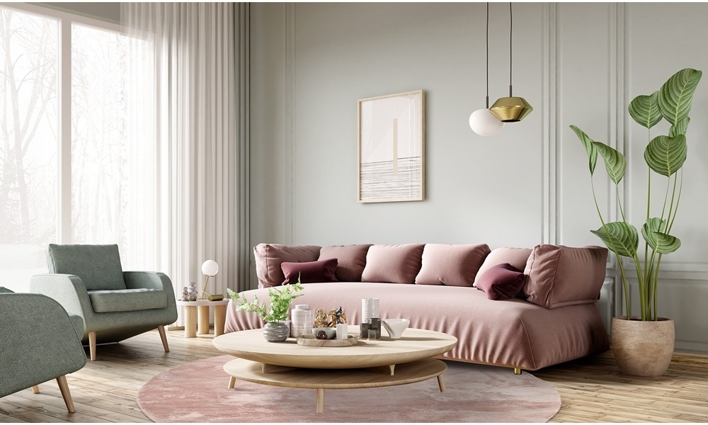 Okrągły dywan 'Aranga Super Soft Fur' - Różowy