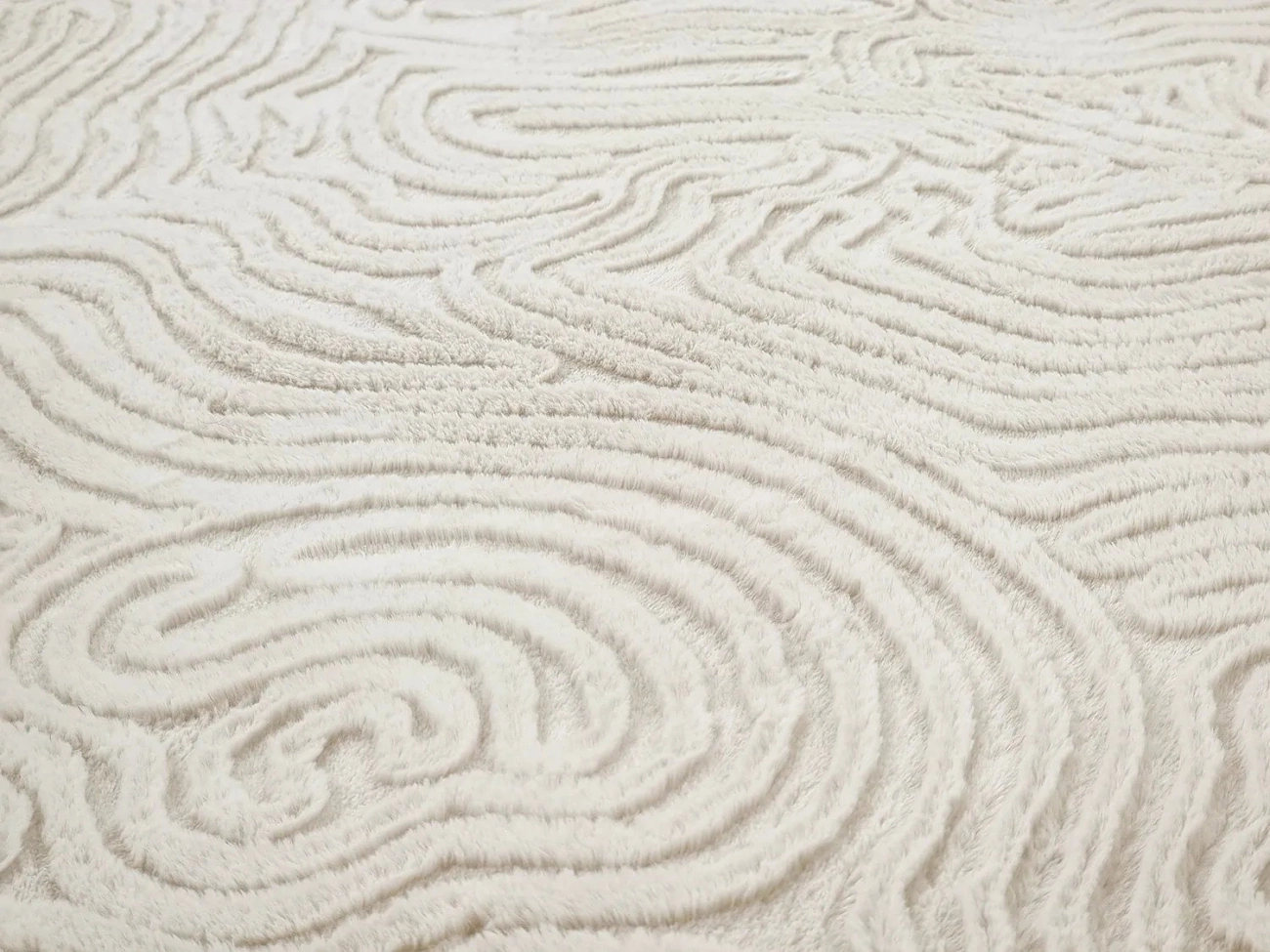 Okrągły dywan 'Amora' - Biały