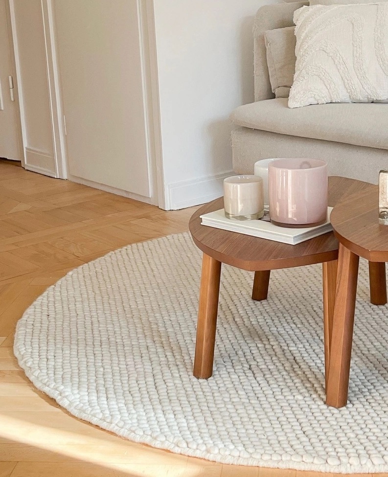 Okrągły dywan 'Avafors' - Beżowy