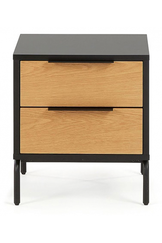 Stolik nocny 'Koln' - Dąb/Czarny