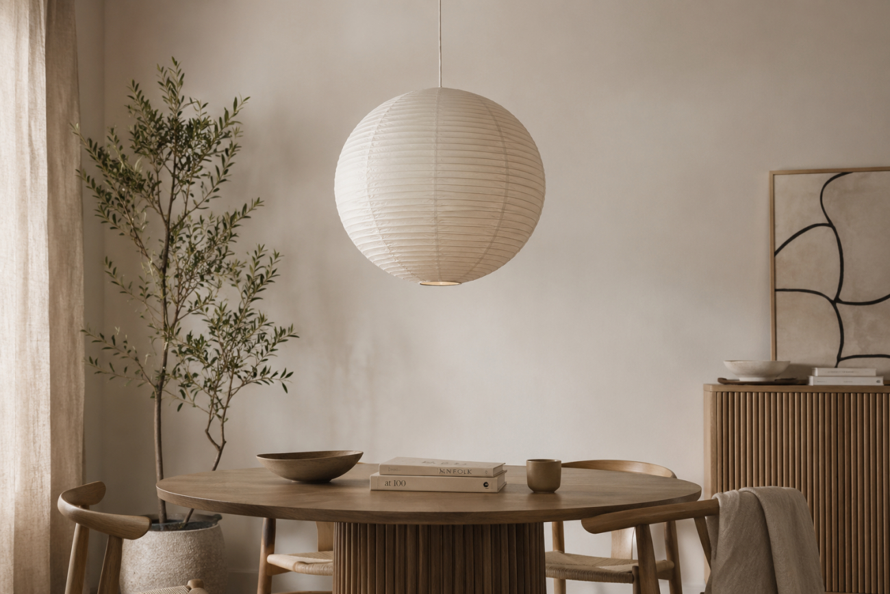 Lampa ryżowa 'Lycka' - Biała 30cm