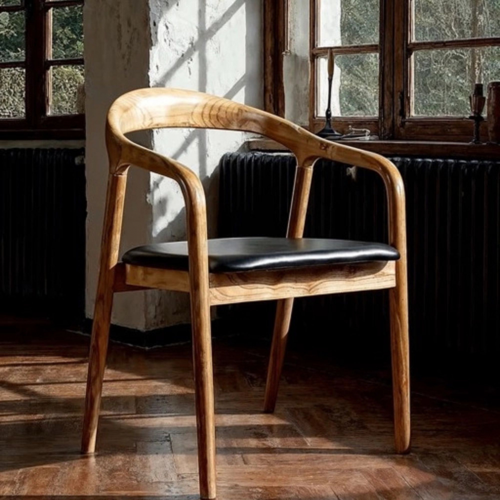 Krzesło z podłokietnikami 'Aspa' - Naturalne