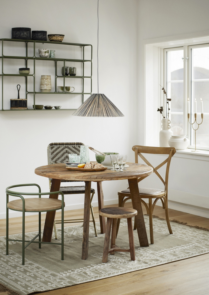 Krzesło 'Iron' 50cm - Zielone/naturalne