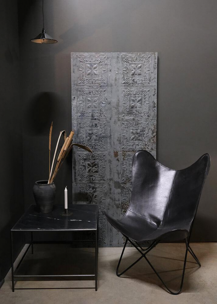 Stół kawowy 'Jamie' - Żelazo/Czarny