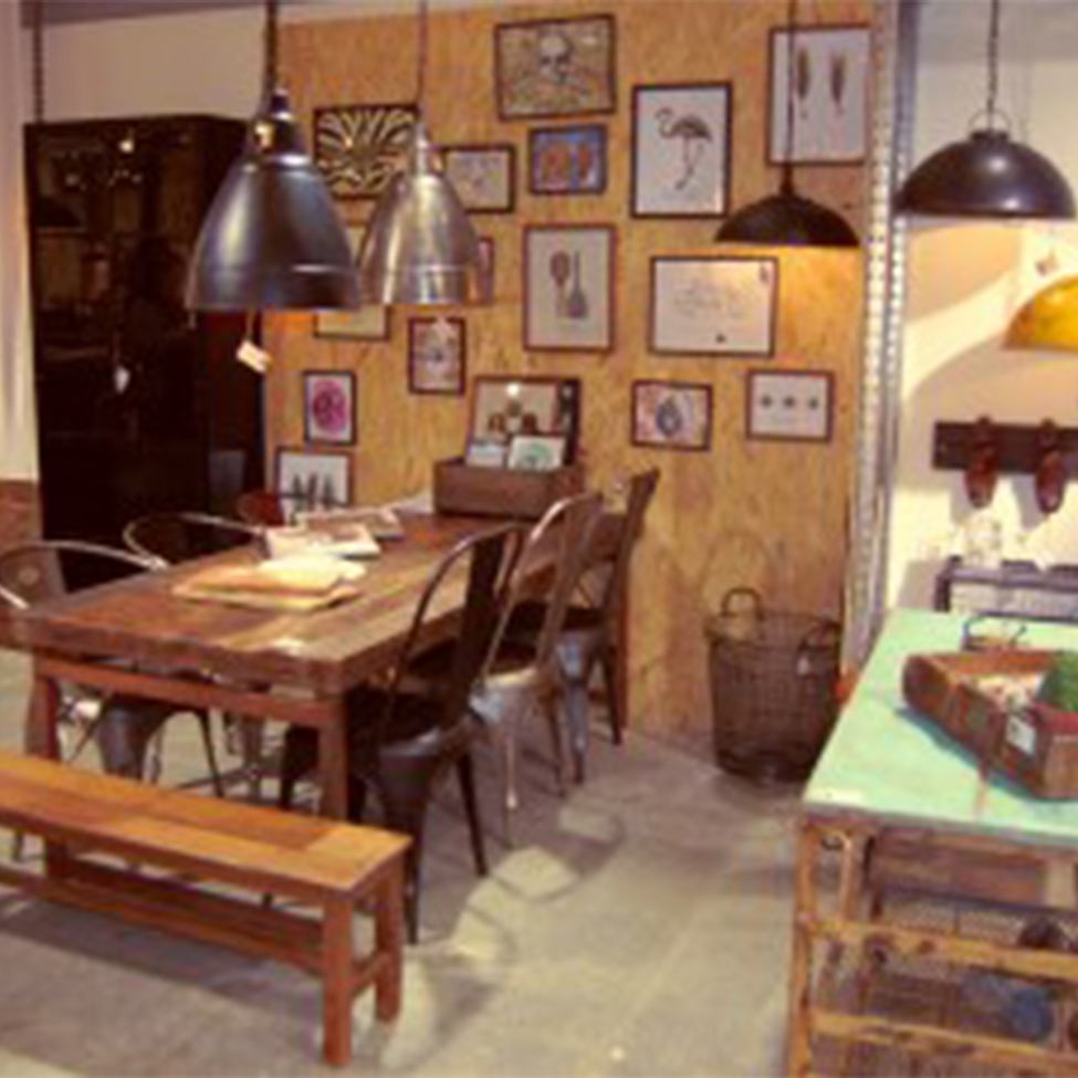 Lampa przemysłowa 'Thormann' - Żółty/Patyna