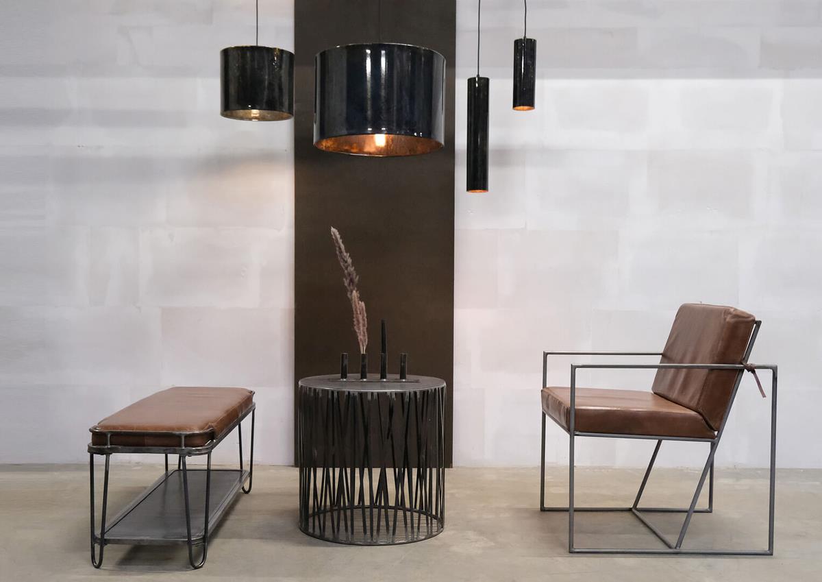 Lampa sufitowa 'Jonah' L - Ciemnoniebieska