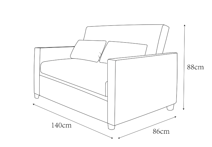 Fotel z funkcją spania 'San Francisco' - Biały