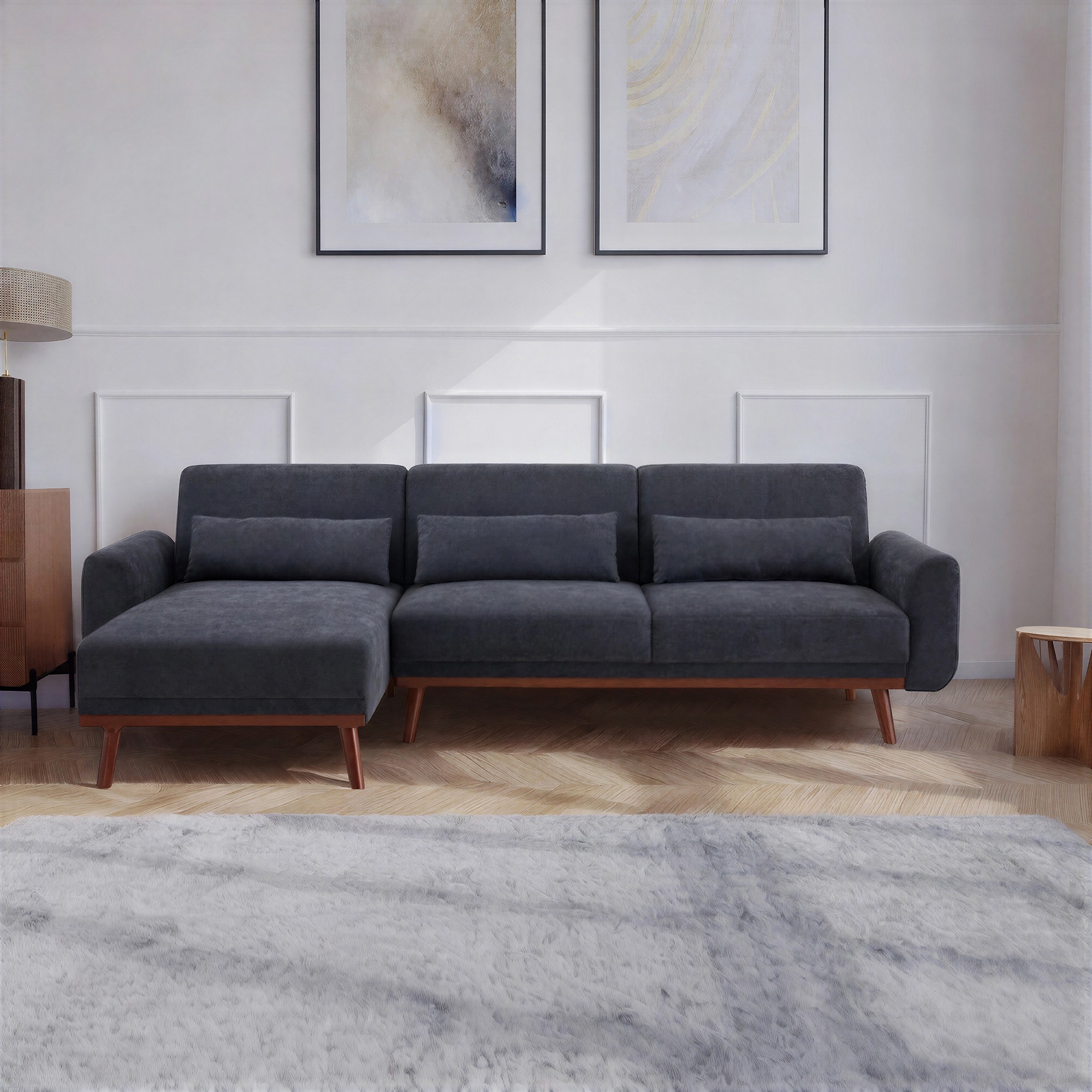Sofa z funkcją spania 'Texas' - Ciemnoszary