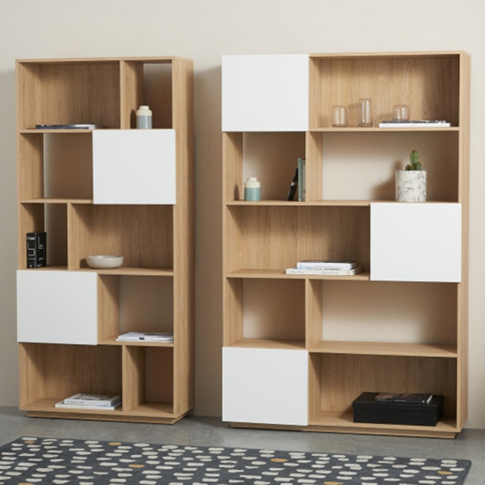 Regał 'Nevada' 80x173 - Dąb/Biały