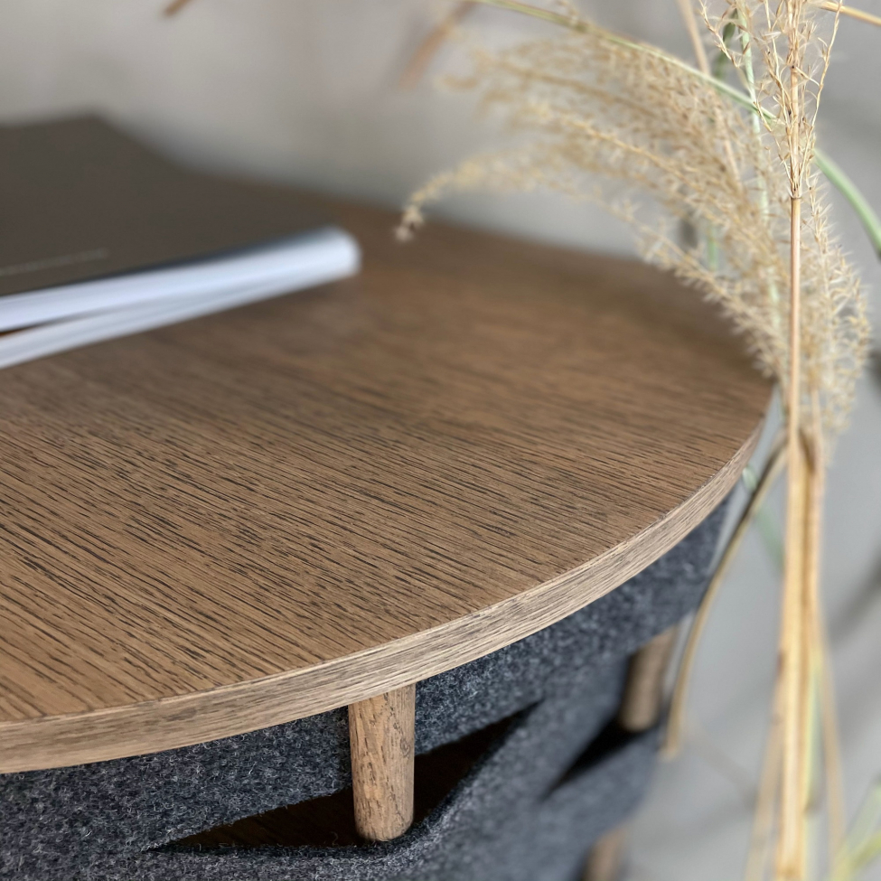 Komoda 'Felt' 120cm - Naturalny/Ciemnoszary