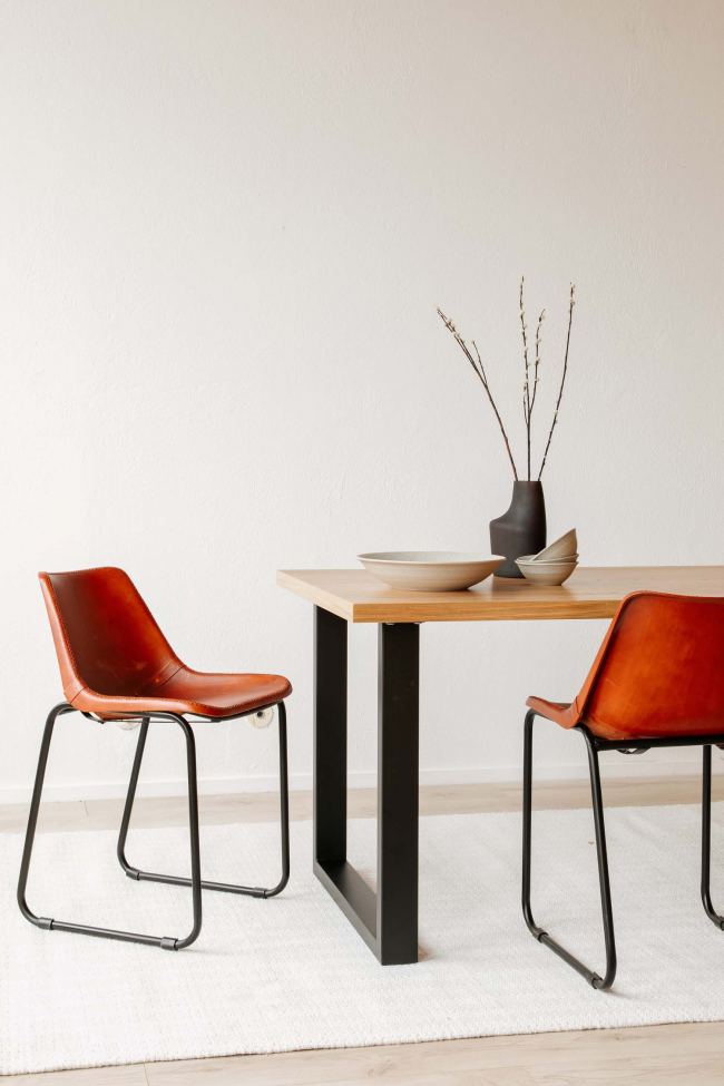 Krzesło Vintage - Skóra/Żelazo