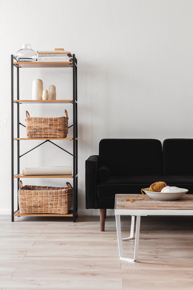 Stolik kawowy Vintage - Biała patyna/Drewno