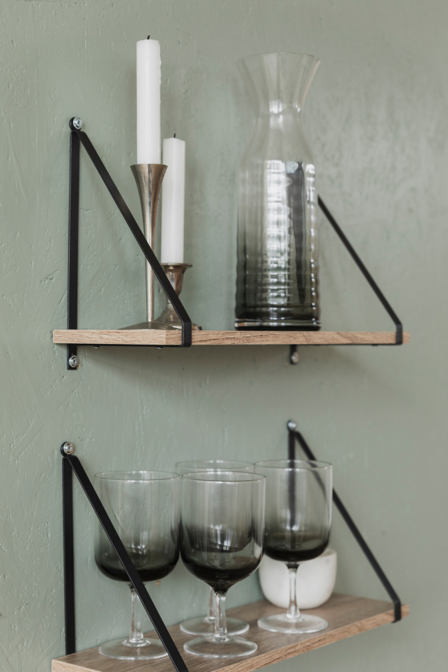 2-pak Półek ściennych 'Triangle' - Naturalny