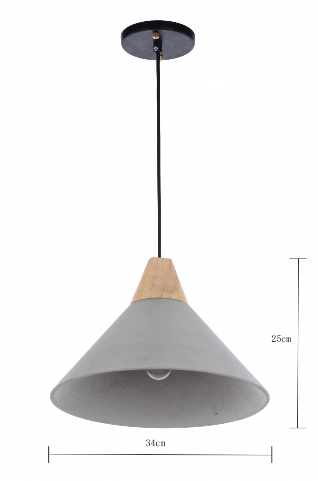 Lampa sufitowa 'Morris' - Drewno/Cement