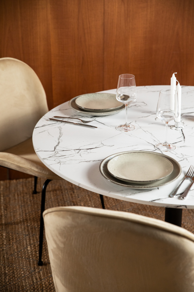 Krzesło 'Lux' - Piasek/Czarne