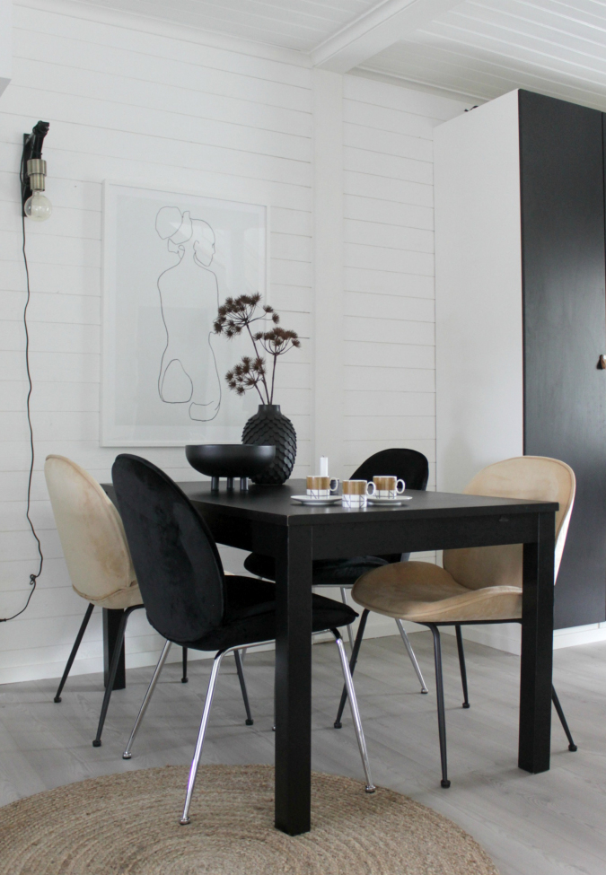 Krzesło 'Lux' - Czarne/Srebrne