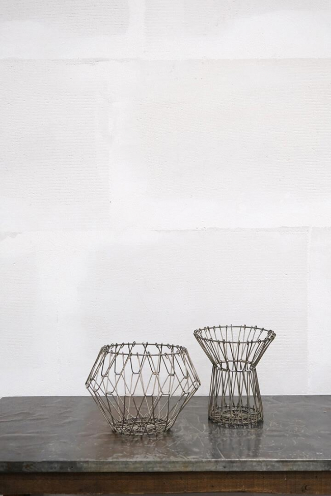 Wielofunkcyjny kosz druciany 'Script' - Żelazo