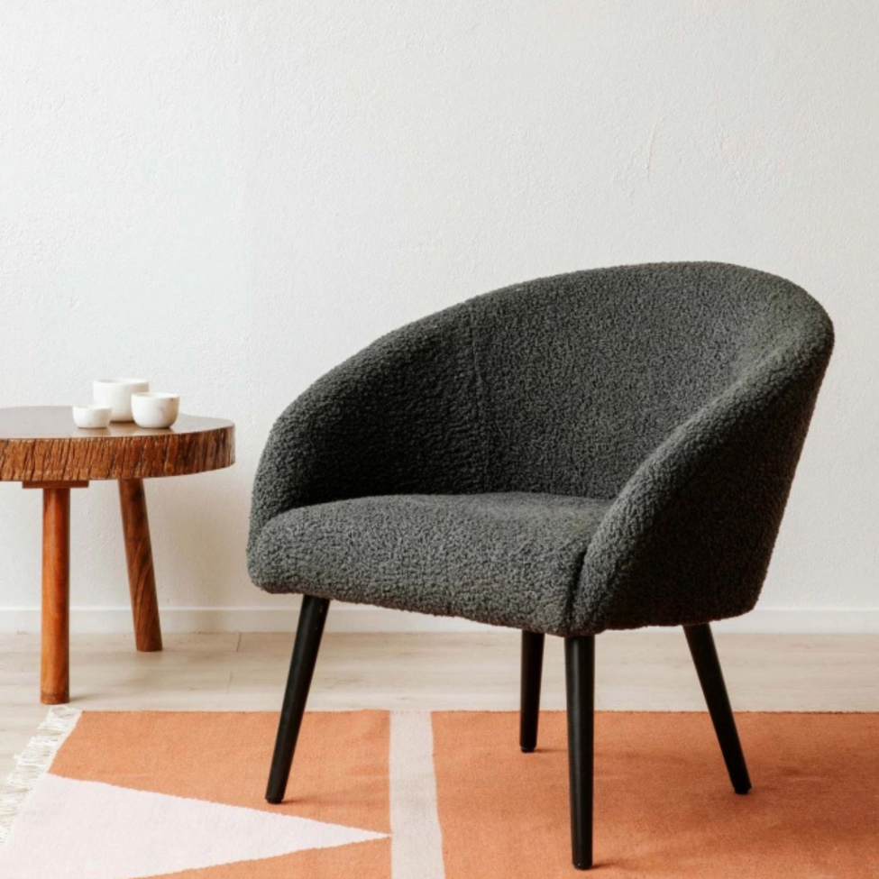 Fotel 'Puffy' - Ciemnoszary/Teddy