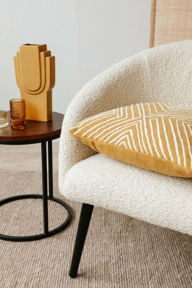 Fotel 'Puffy' - Biały/Teddy