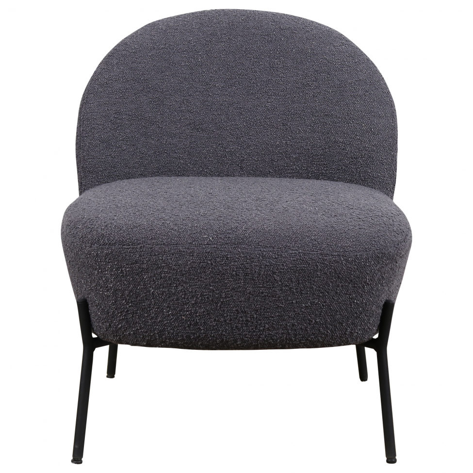 Fotel 'Gori' - Ciemnoszary/Bouclé