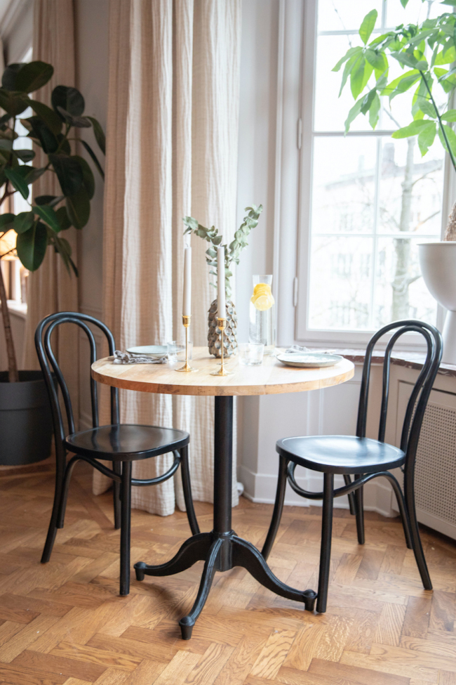 Stół 'Långholmen' Okrągły 80cm - Vintage