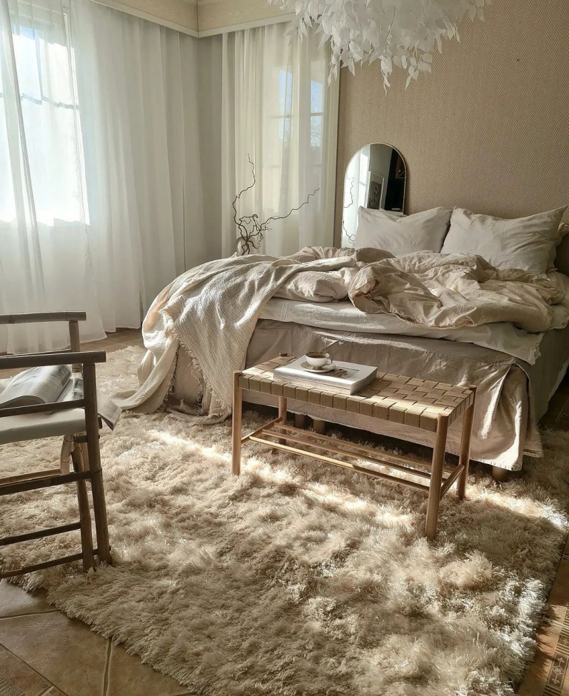 Dywan shaggy 'Janjira' 160x230cm - Offwhite