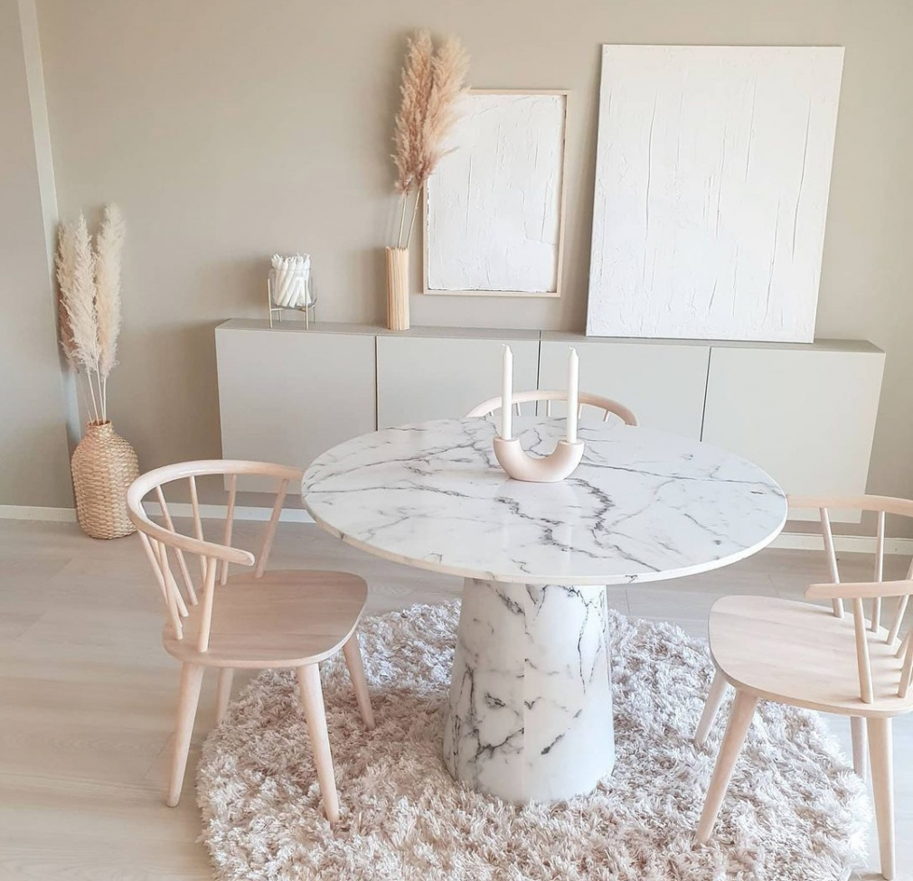 Okrągły dywan 'Janjira' 240cm - Offwhite