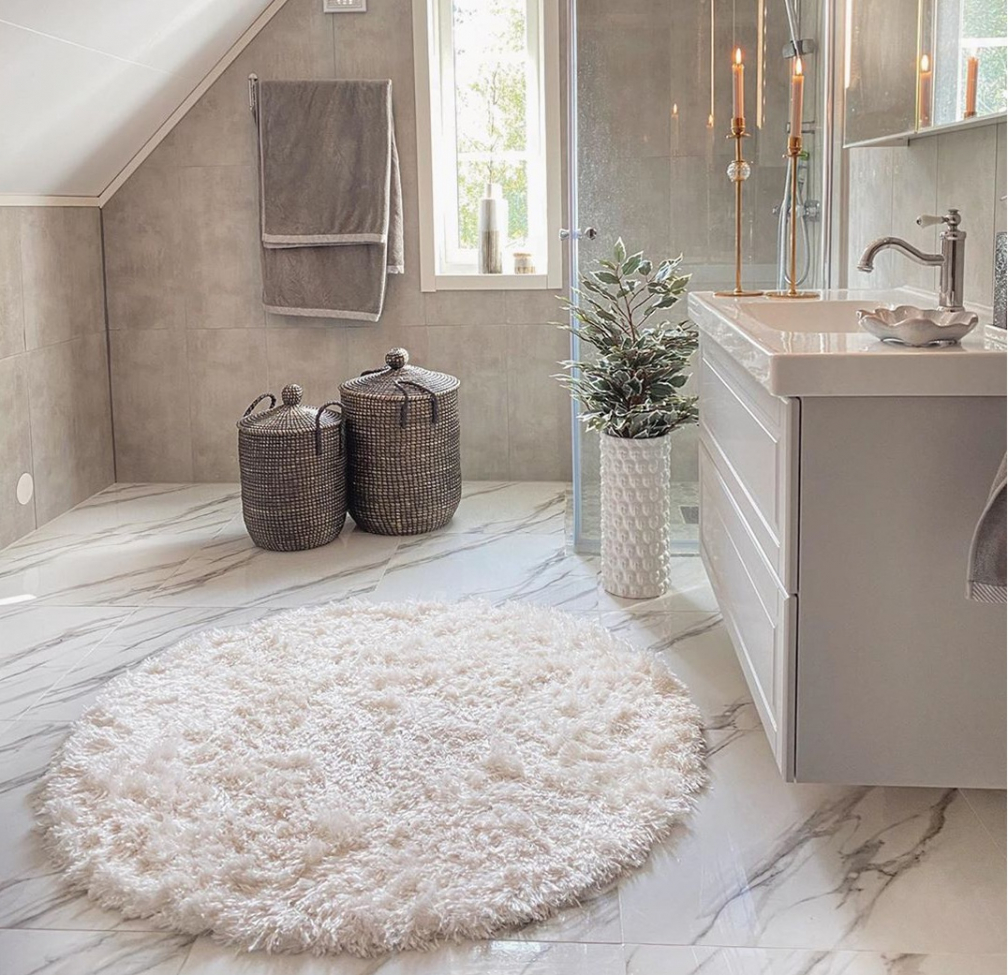 Okrągły dywan 'Janjira' 160cm - Biały